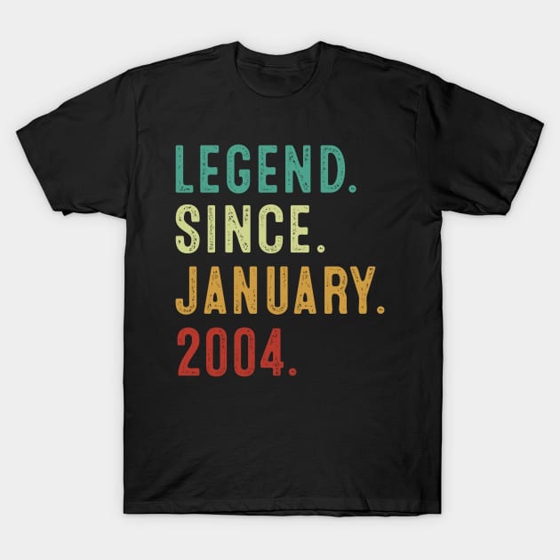 19 Years Old Legend Since January 2004 19th Birthday T-Shirt by octopath traveler floating island